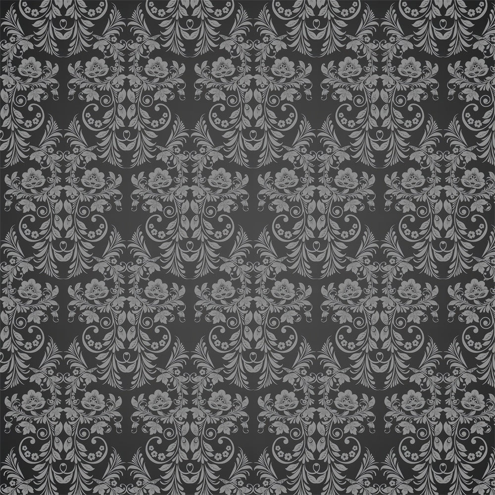 Damask Photography Backdrop Charcoal Grey Design Backdrop BRP12-625