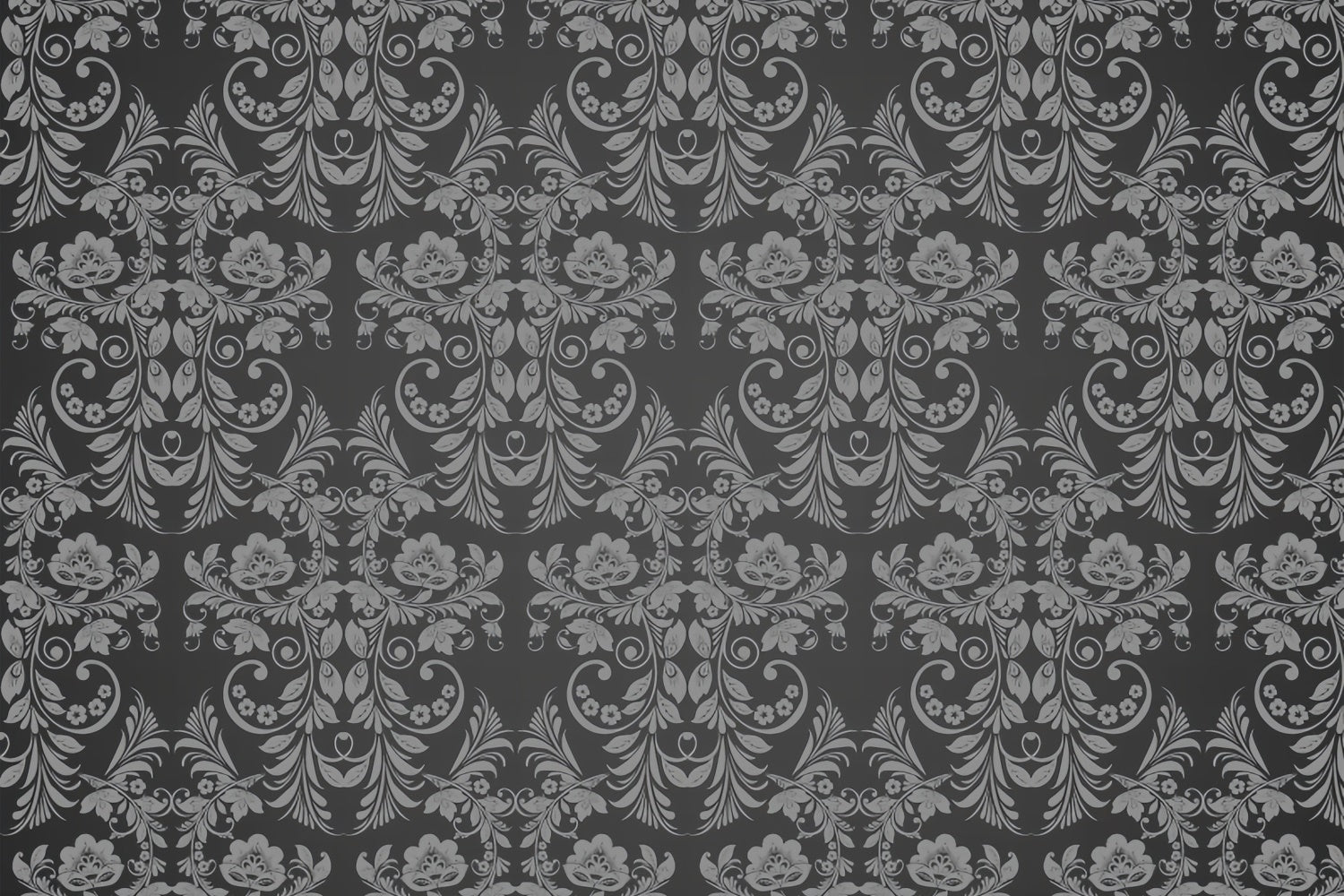 Damask Photography Backdrop Charcoal Grey Design Backdrop BRP12-625