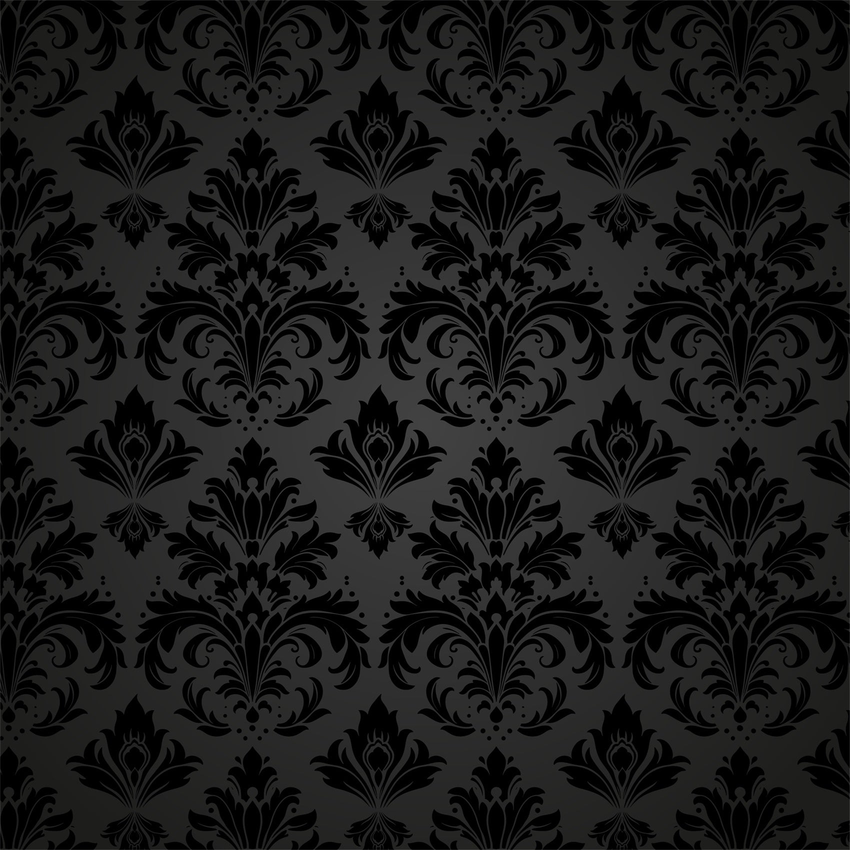 Damask Backdrops Luxurious Black Grey Floral Backdrop BRP12-628