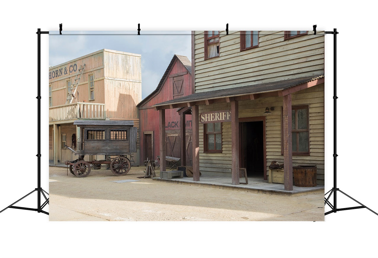 Architecture Backdrop Classic West Desert Town Backdrop BRP12-633