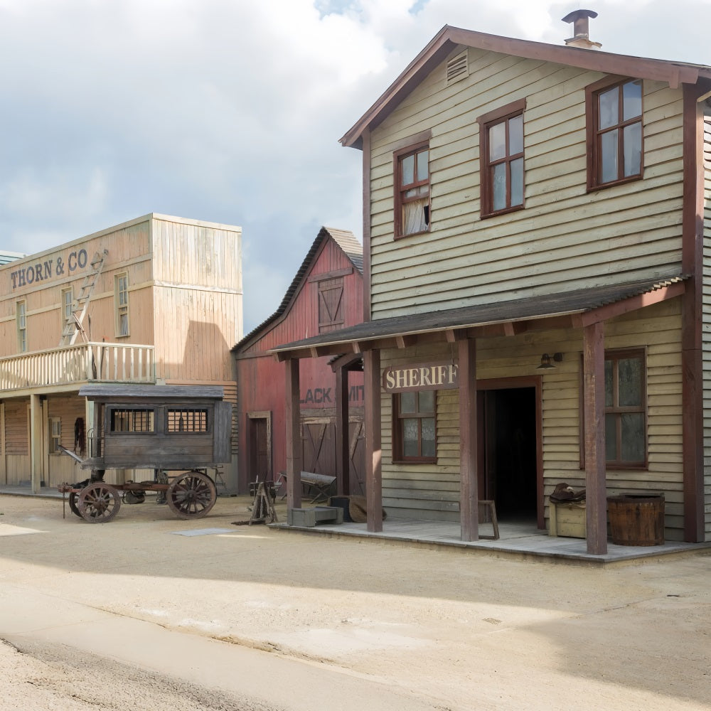 Architecture Backdrop Classic West Desert Town Backdrop BRP12-633