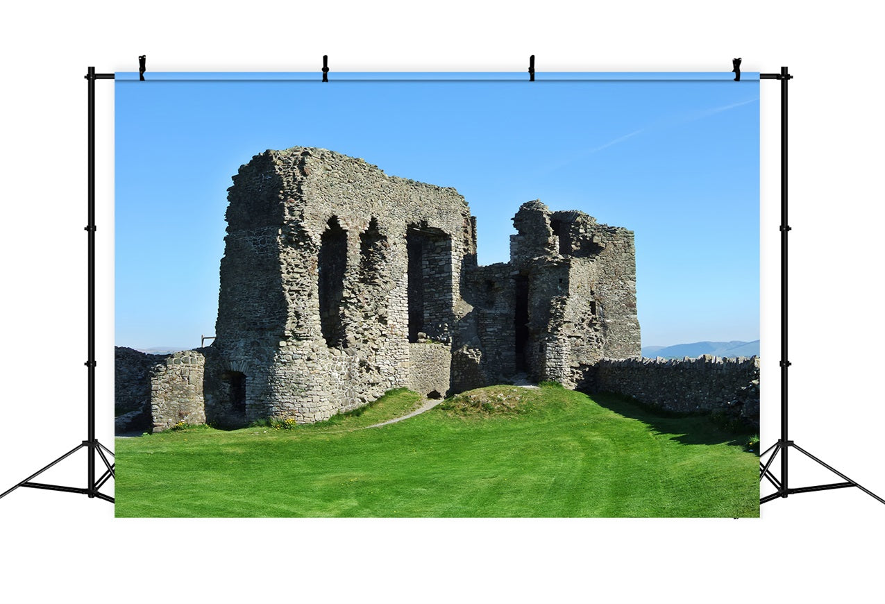 Architecture Backdrop Ancient Castle Ruins Sky Backdrop BRP12-643