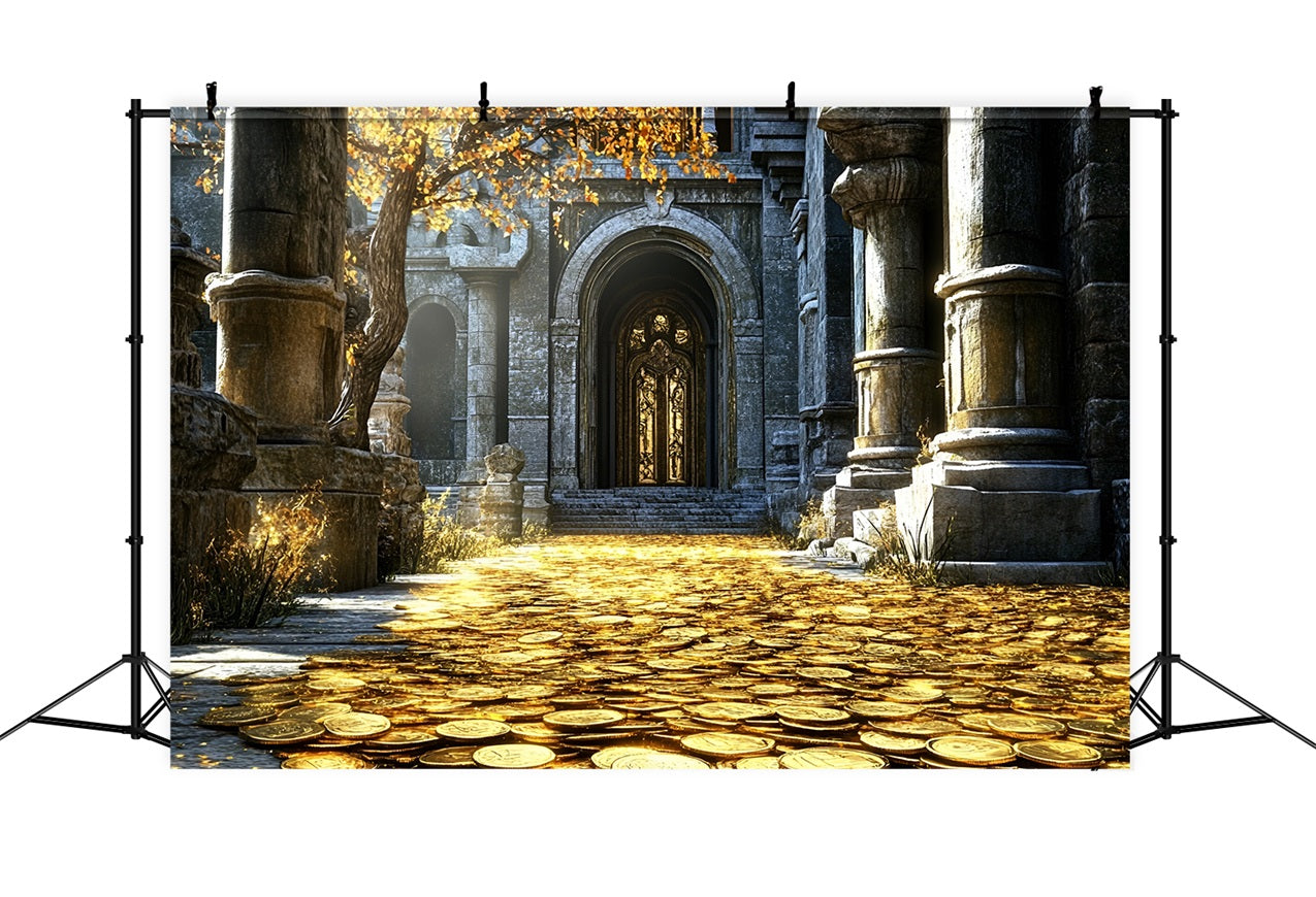 Architecture Backdrop Legendary Gold-Paved Royal Entrance Backdrop BRP12-653