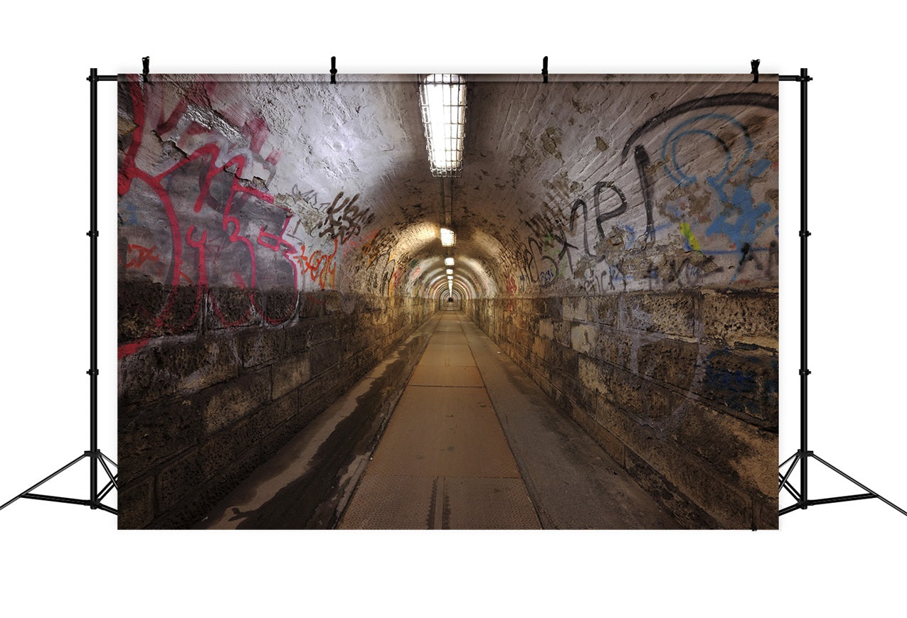 Architecture Backdrop Graffiti Alley Tunnel Photography Backdrop BRP12-669