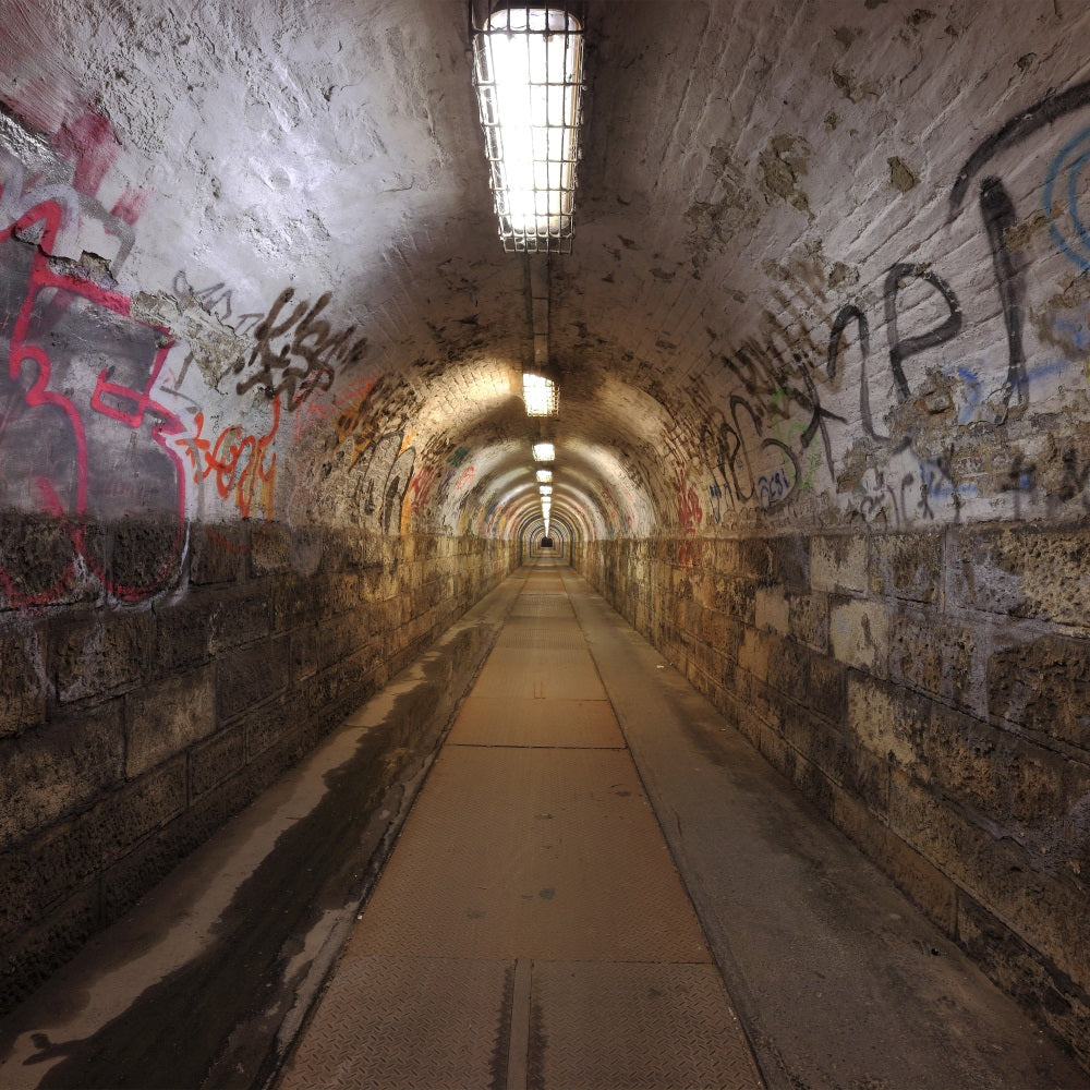 Architecture Backdrop Graffiti Alley Tunnel Photography Backdrop BRP12-669