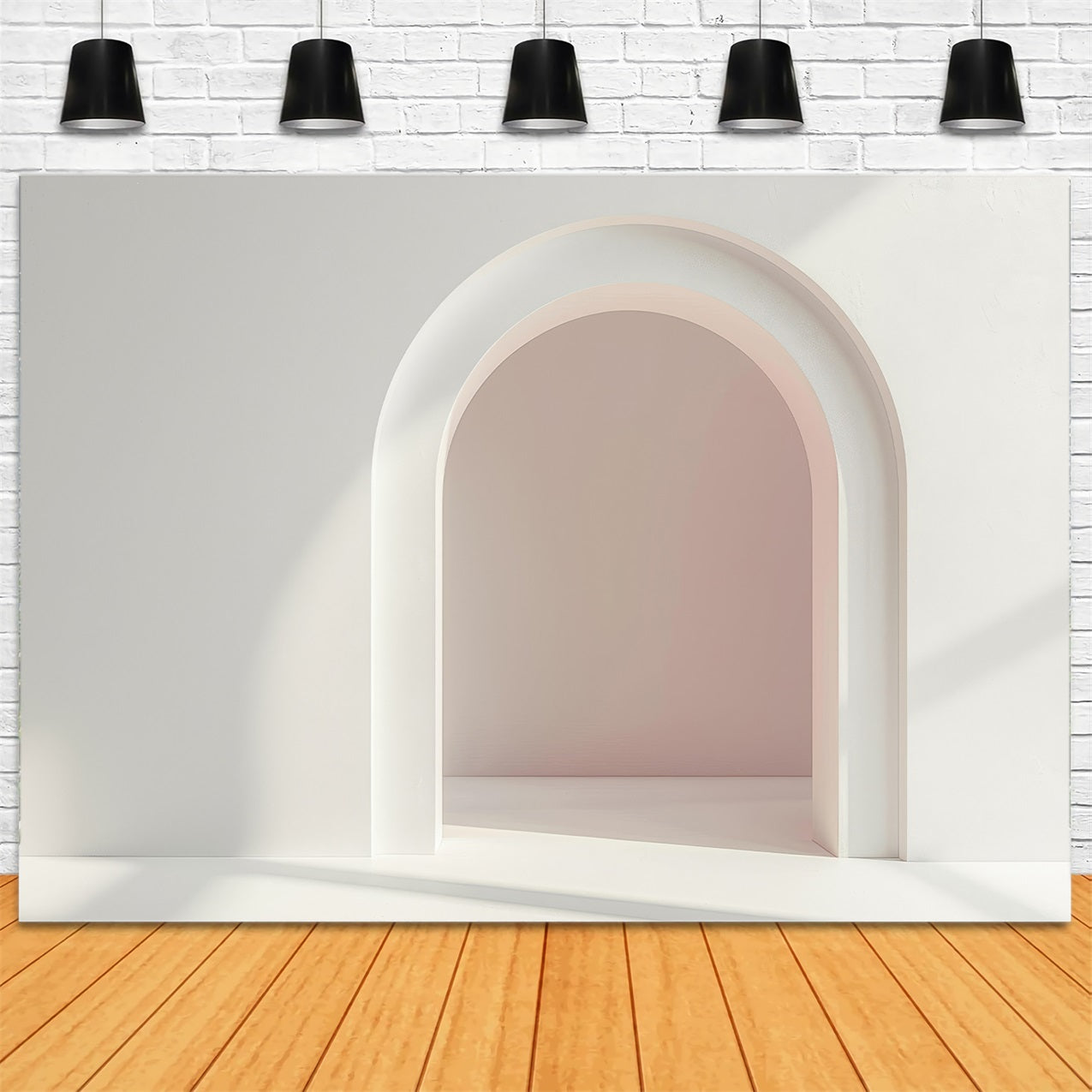 Architecture Backdrop Pastel Minimalist Archway Scene Backdrop BRP12-674