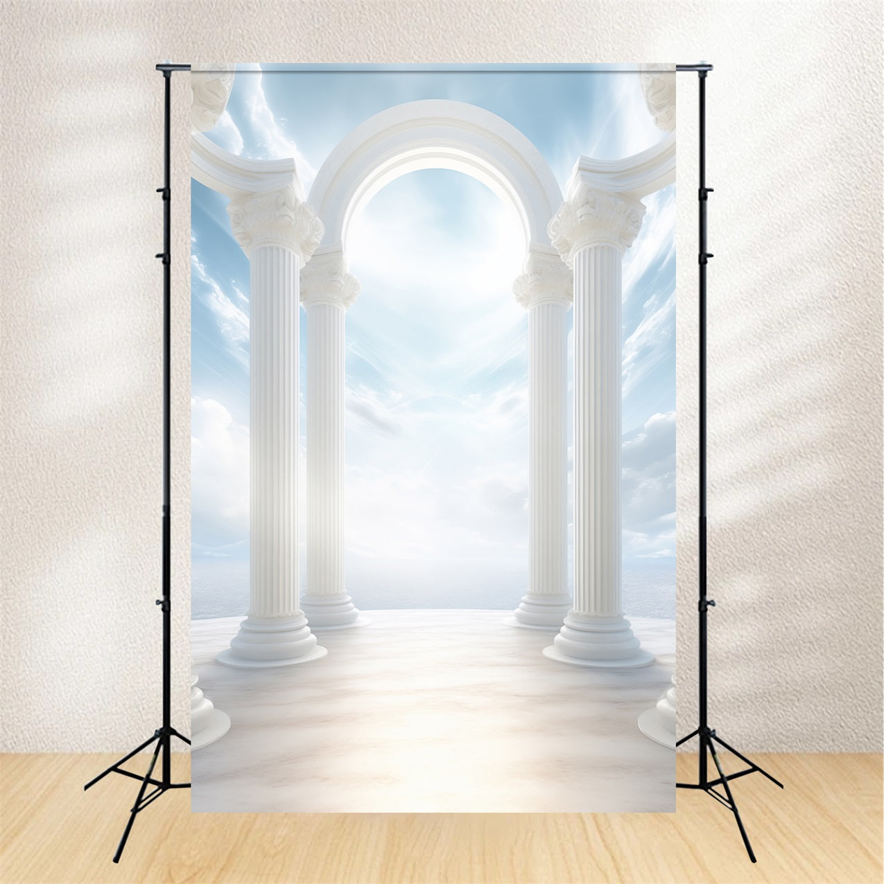 Architecture Backdrop White Archway Blue Heaven Backdrop BRP12-677