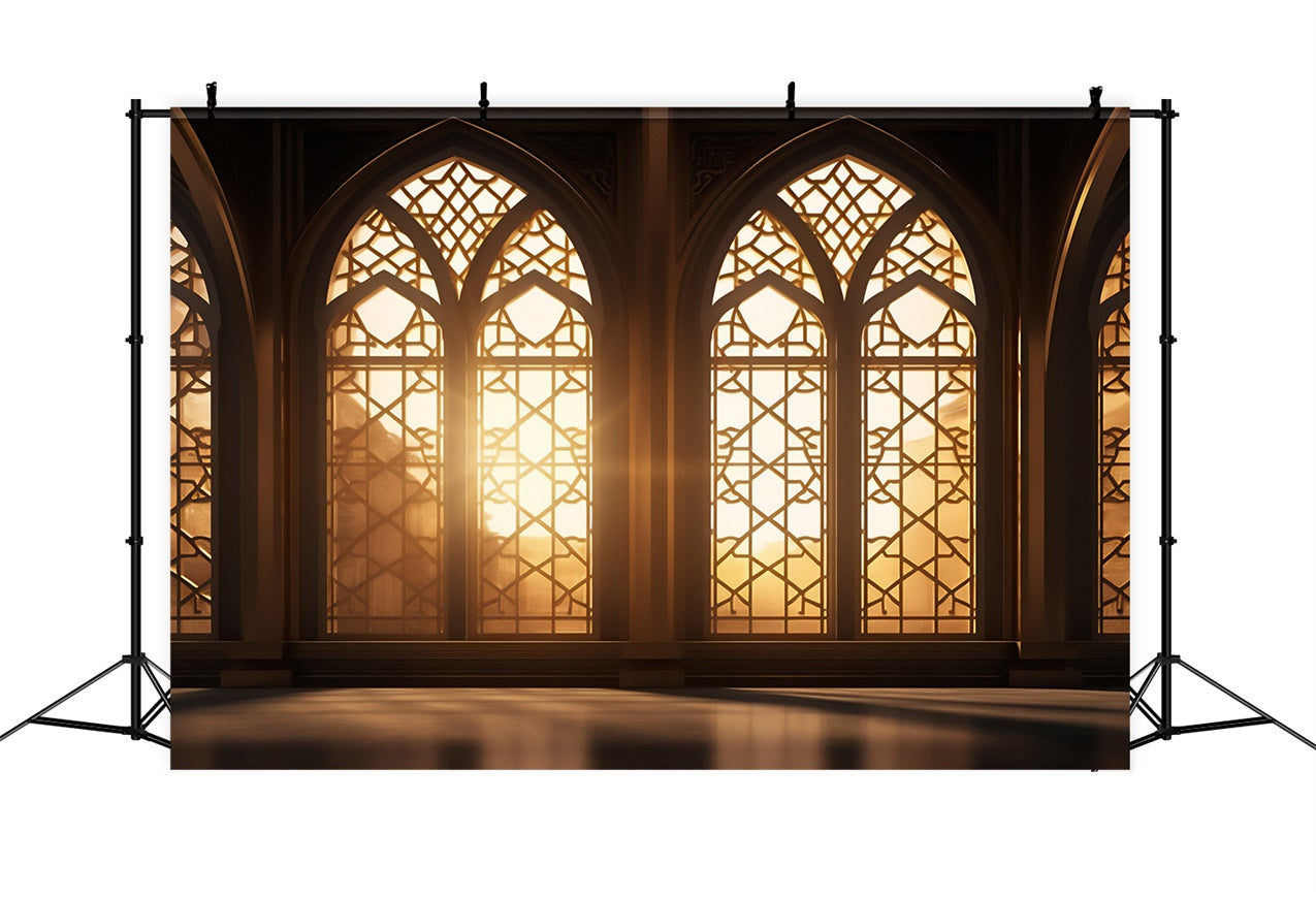 Church Photo Backdrops Cathedral Window Golden Glow Backdrop BRP12-706