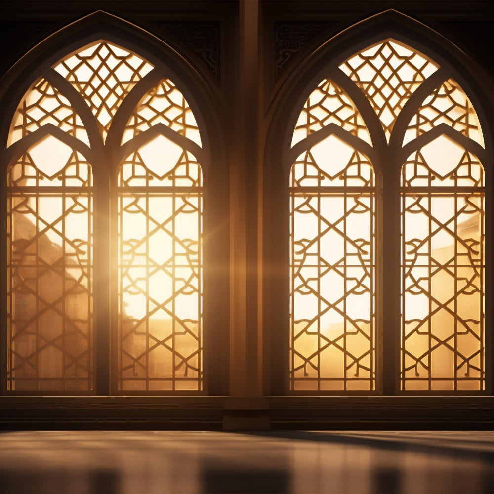 Church Photo Backdrops Cathedral Window Golden Glow Backdrop BRP12-706