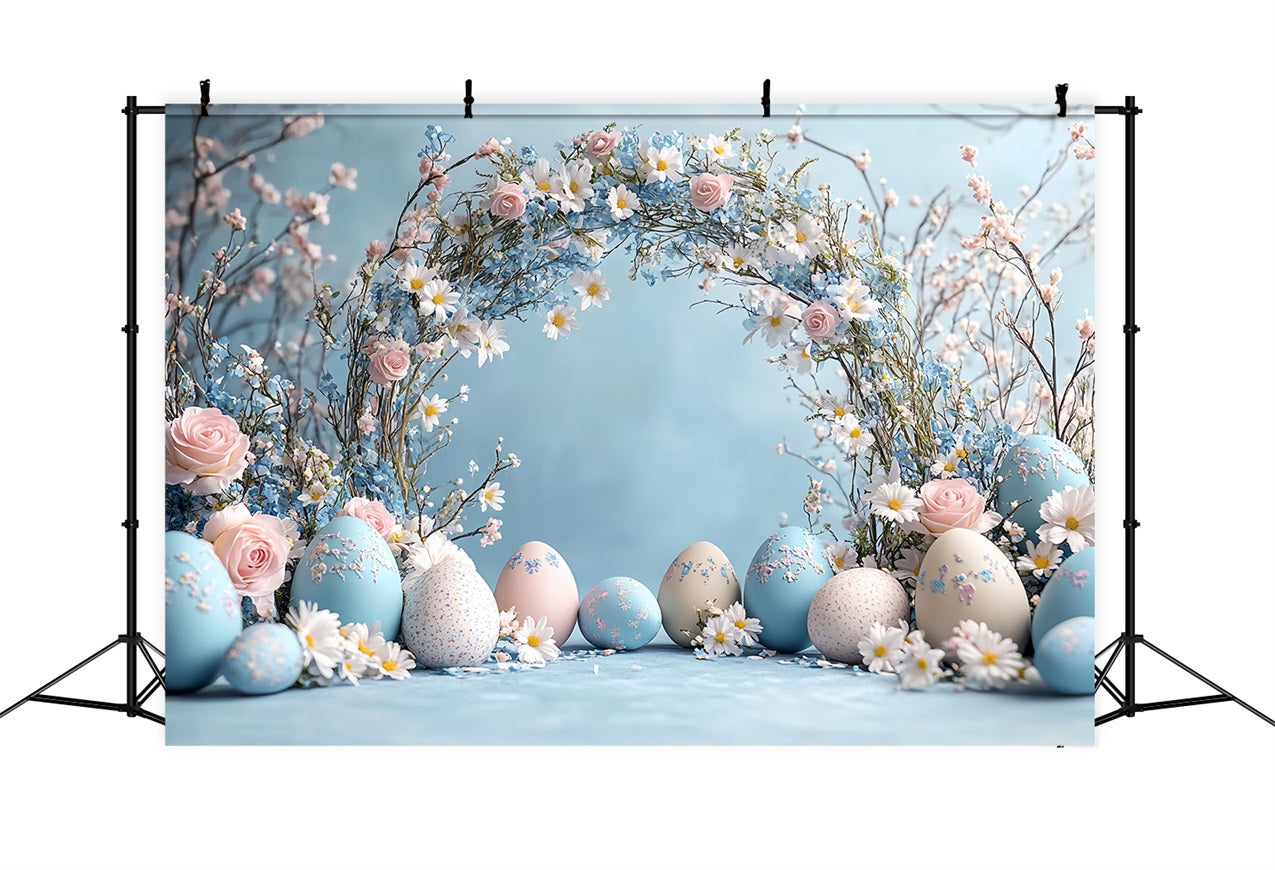 Easter Backdrops Serene Spring Arch Egg Trail Backdrop BRP12-726