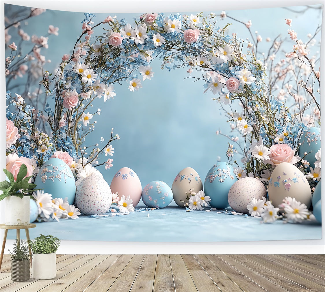 Easter Backdrops Serene Spring Arch Egg Trail Backdrop BRP12-726