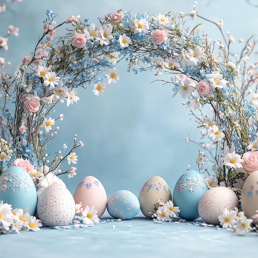 Easter Backdrops Serene Spring Arch Egg Trail Backdrop BRP12-726