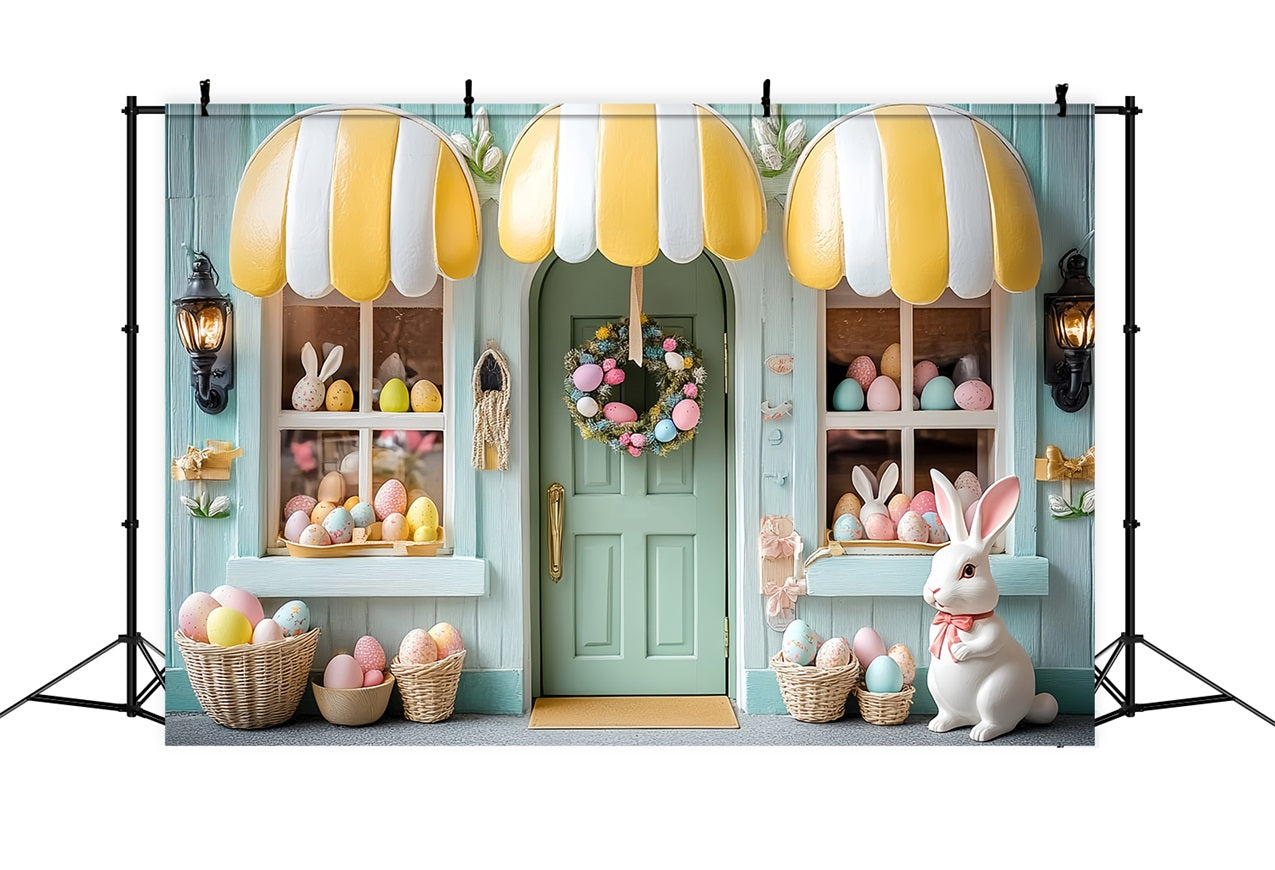 Easter Photo Backdrop Window Display Bunny Figurine Backdrop BRP12-733