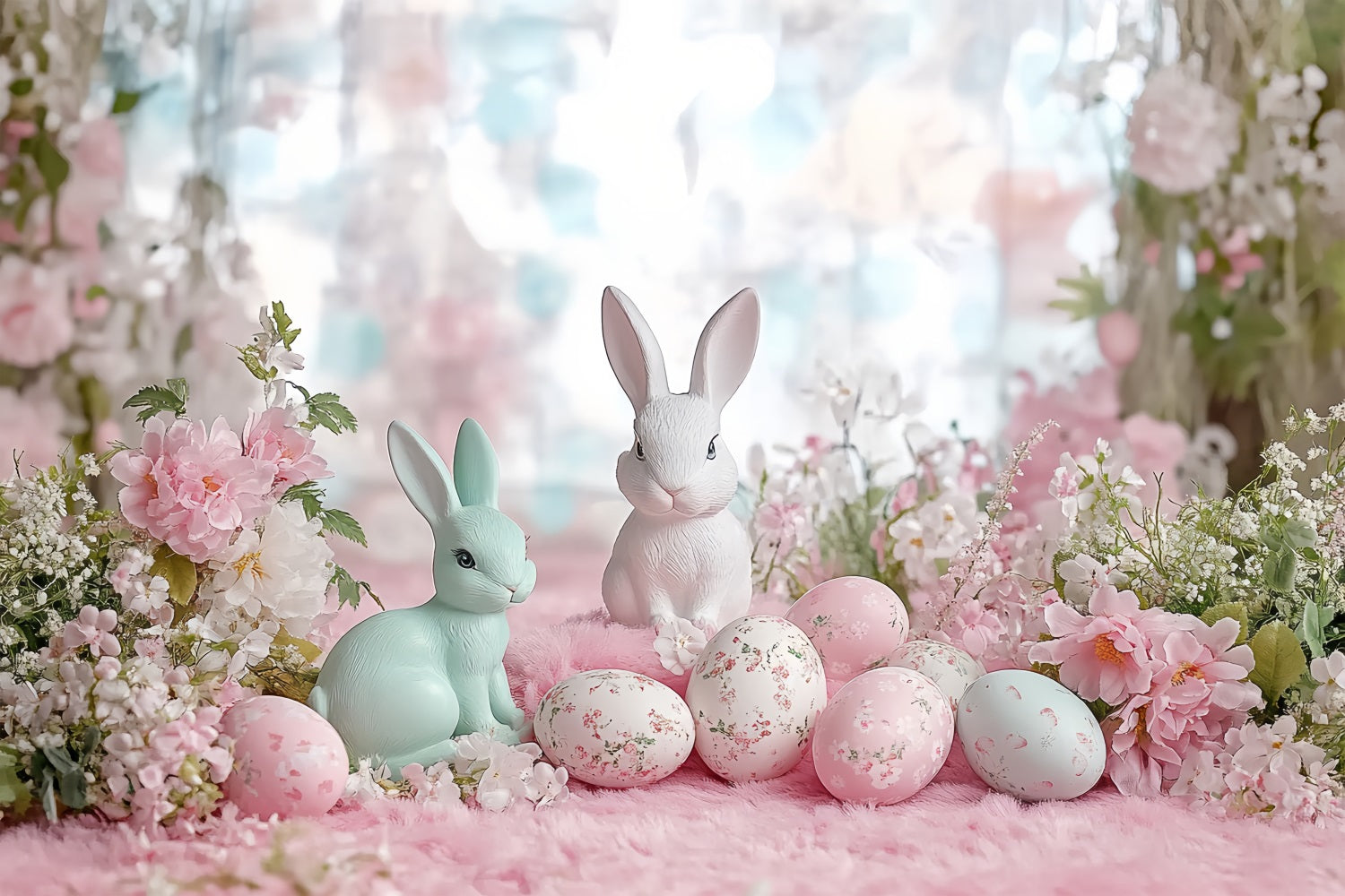 Photo Backdrops For Easter Blossoms Bunny Egg Backdrop BRP12-746