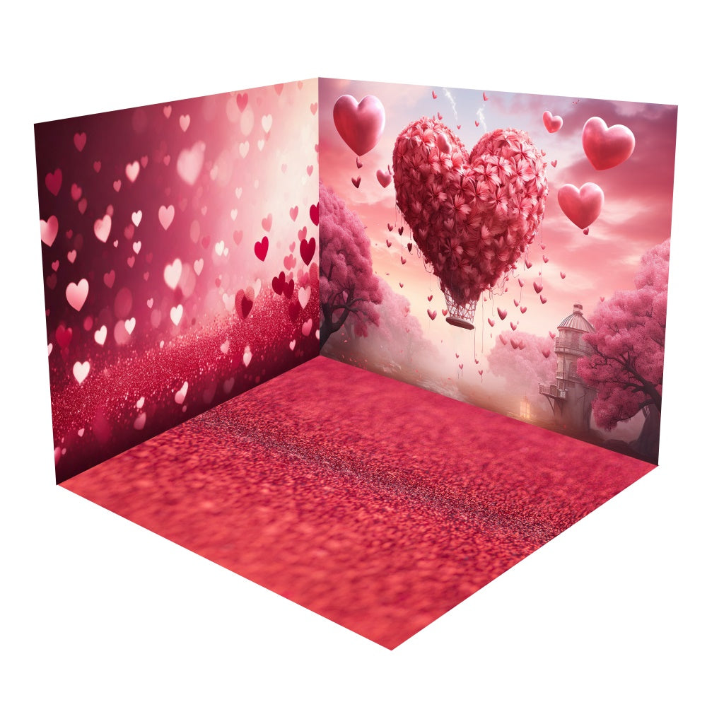 Valentine’s Dreamland Heart Balloon Backdrop Room Set BRP2-1