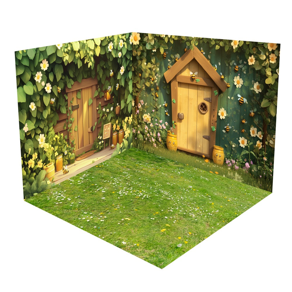 Charming Honeybee Garden Cottage Backdrop Room Set BRP2-10