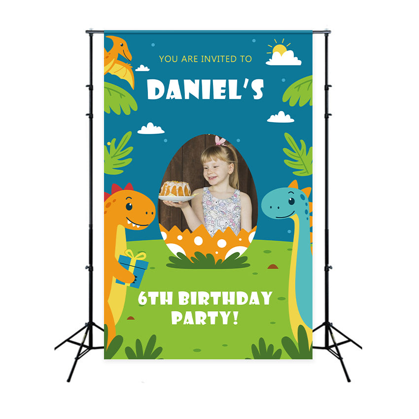 Customize Backdrop For Birthday Jurassic 6th Party Backdrop BRP2-112