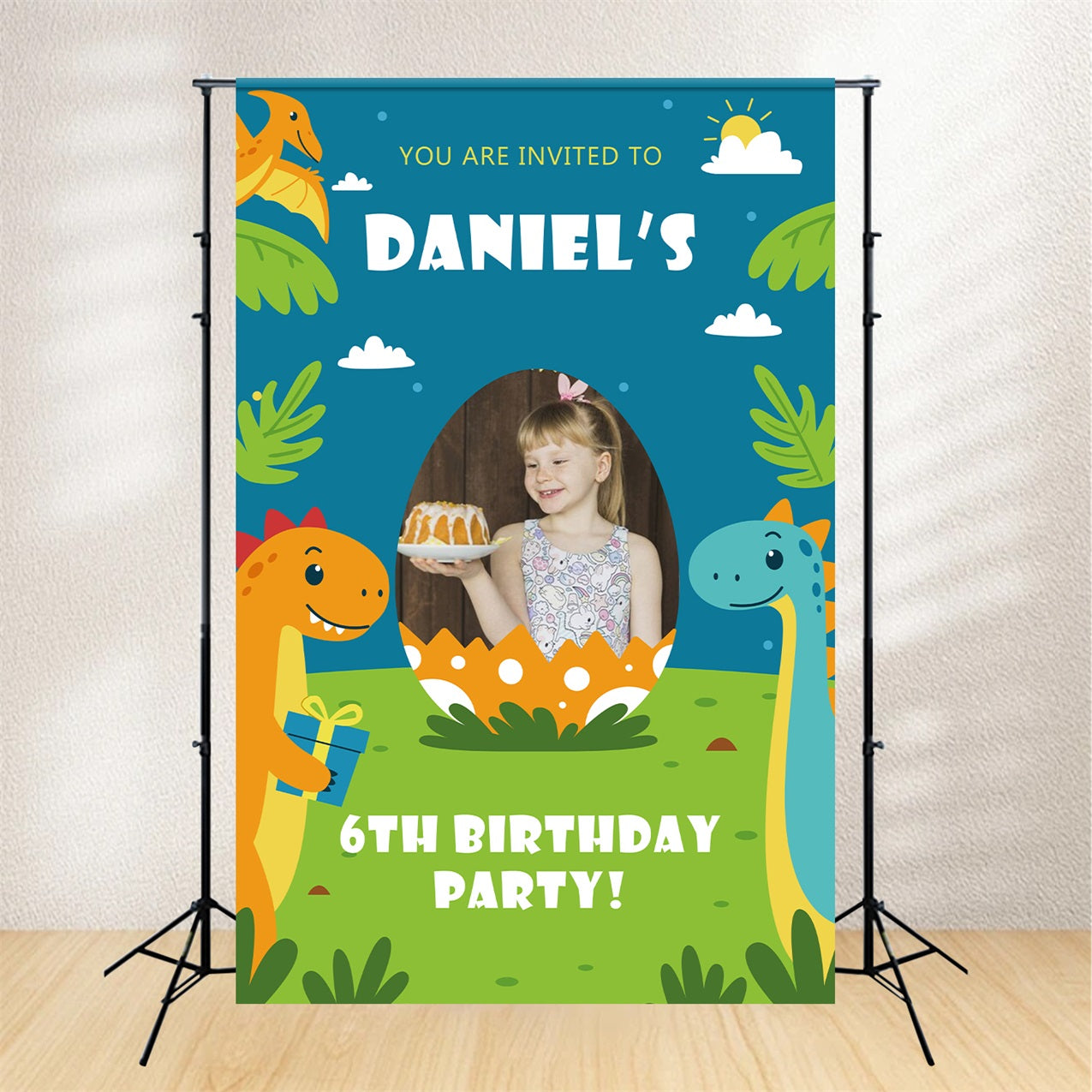 Customize Backdrop For Birthday Jurassic 6th Party Backdrop BRP2-112