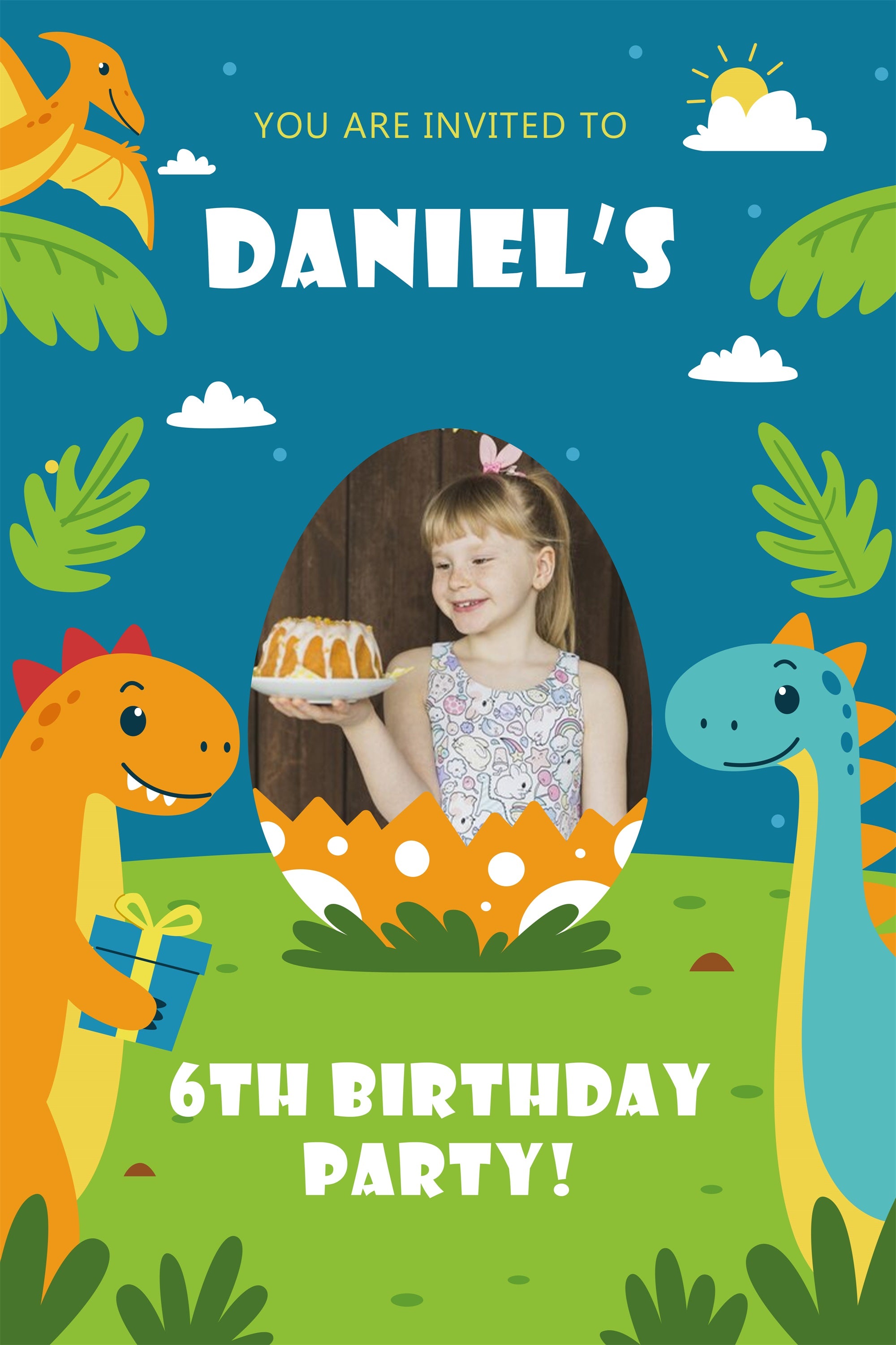 Customize Backdrop For Birthday Jurassic 6th Party Backdrop BRP2-112