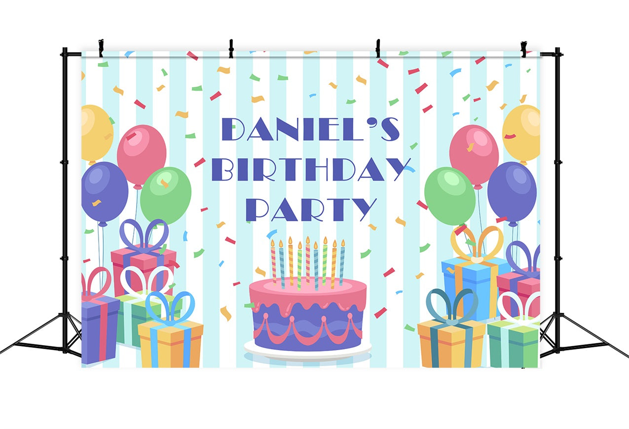 Customize Backdrop For Birthday Fun Party Gifts Balloons Backdrop BRP2-137