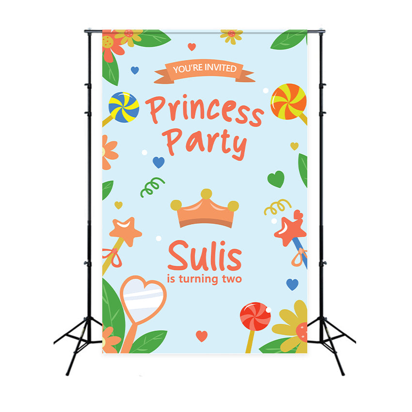 Customised Birthday Backdrop Princess Theme 2nd Celebration Backdrop BRP2-152