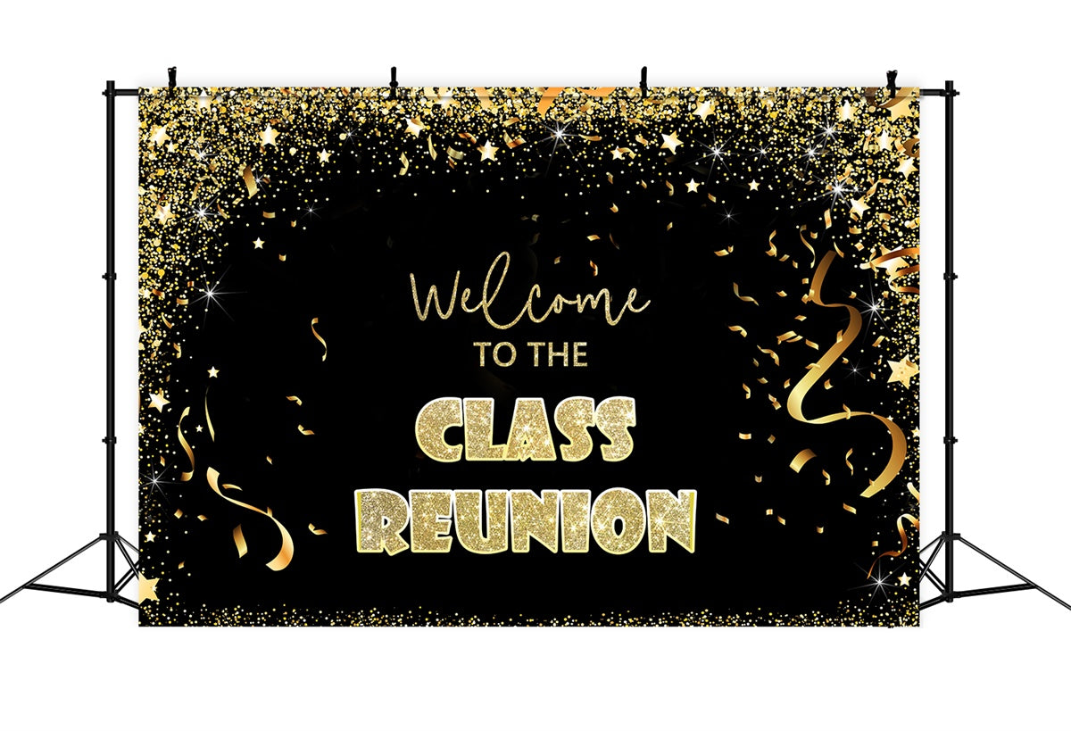 Class Reunion Backdrop Ideas Glamorous Night Golden Custom Backdrop BRP2-156