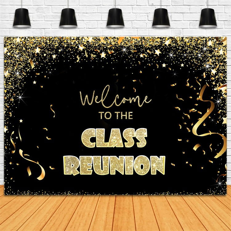 Class Reunion Backdrop Ideas Glamorous Night Golden Custom Backdrop BRP2-156