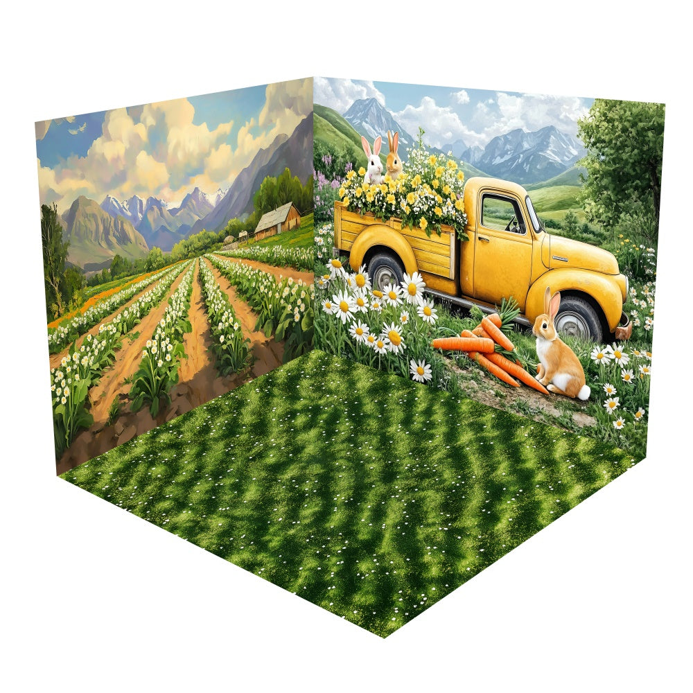 Sunny Day Farm Easter Truck Backdrop Room Set BRP2-23