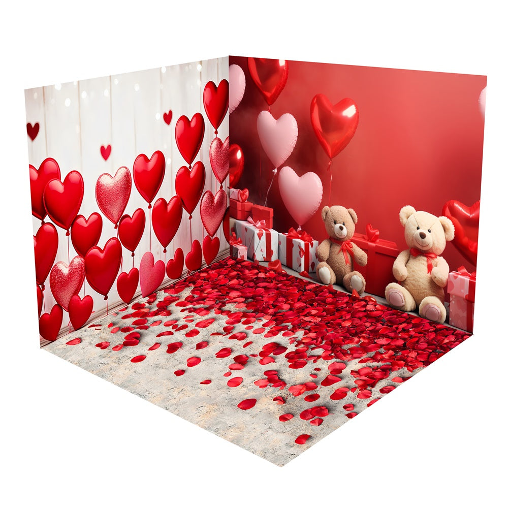 Sweet Valentine’s Teddy Bear Balloon Backdrop Room Set BRP2-4