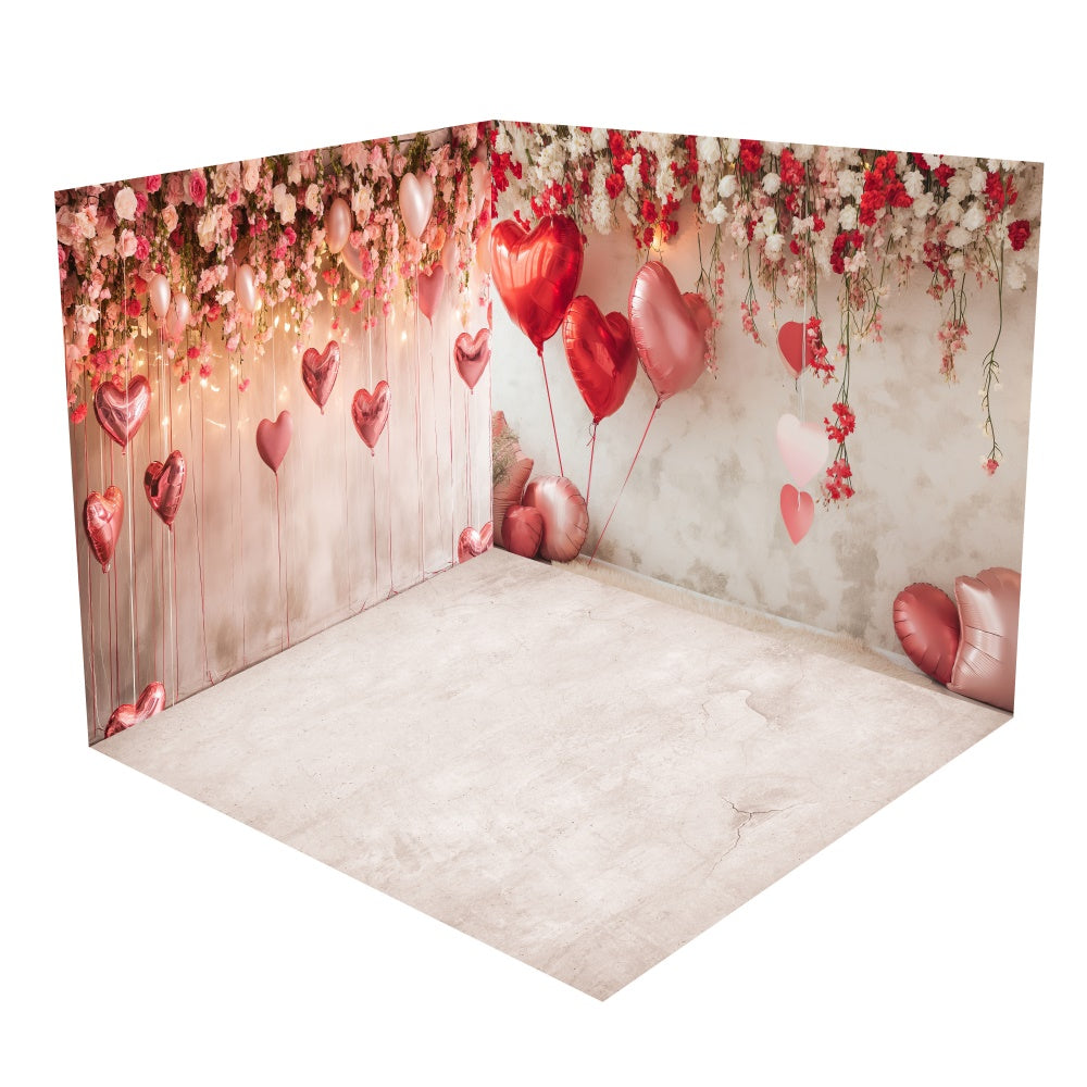 Elegant Hanging Roses Valentine Backdrop Room Set BRP2-5