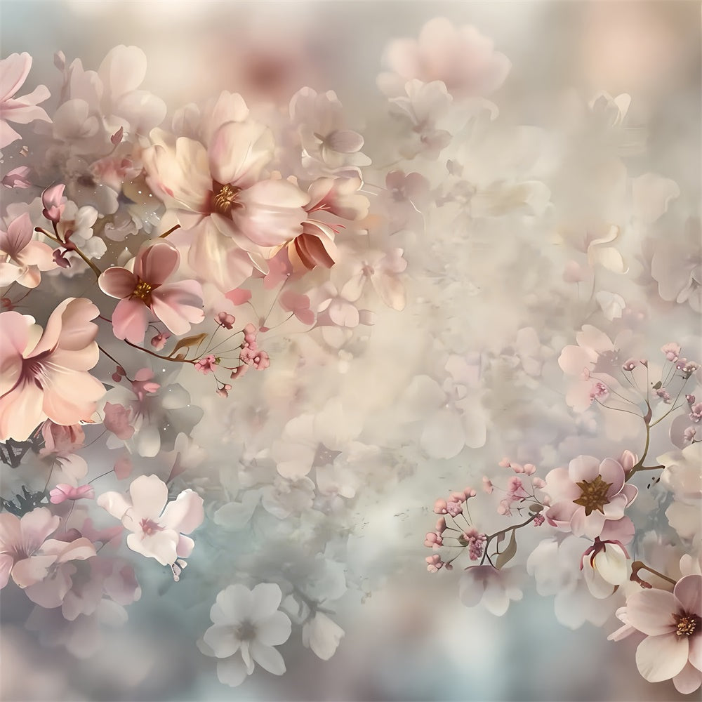 Floral Photography Backdrop Soft Blossom Mist Floral Backdrop BRP2-63