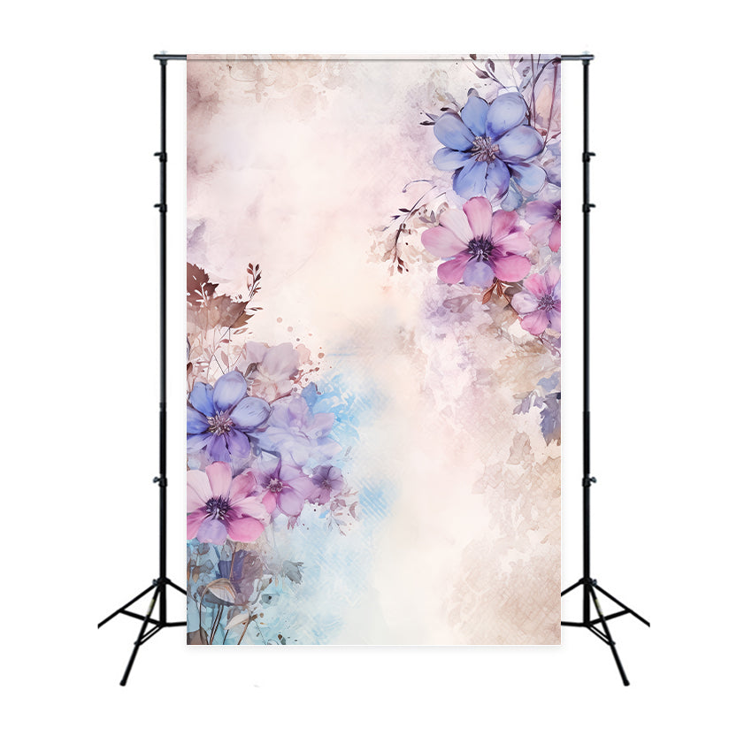 Floral Photo Backdrops Soft Pastel Floral Fantasy Backdrop BRP2-70