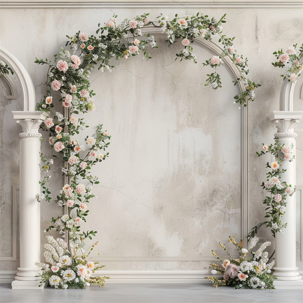 Flower Wall Backdrop Rustic Romance Floral Archway Backdrop BRP2-78