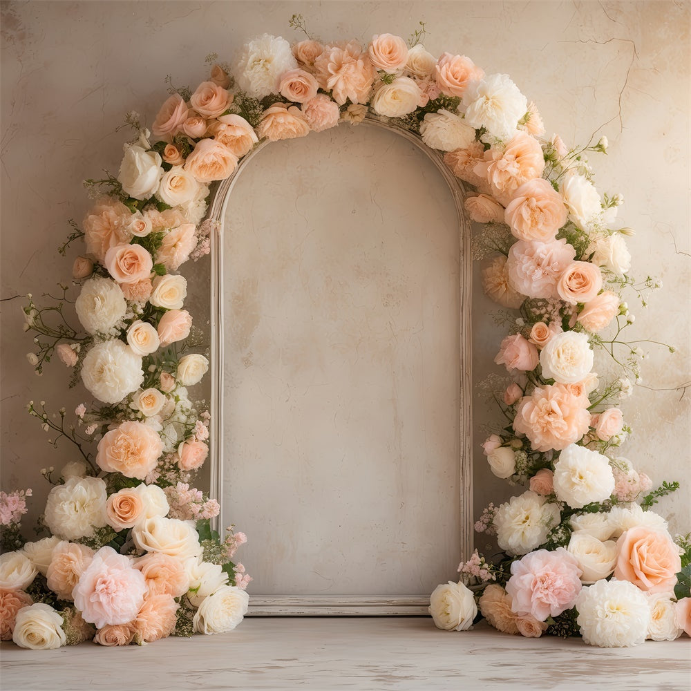 Floral Backdrop Photography Elegant Rose Arch Wedding Backdrop BRP2-79