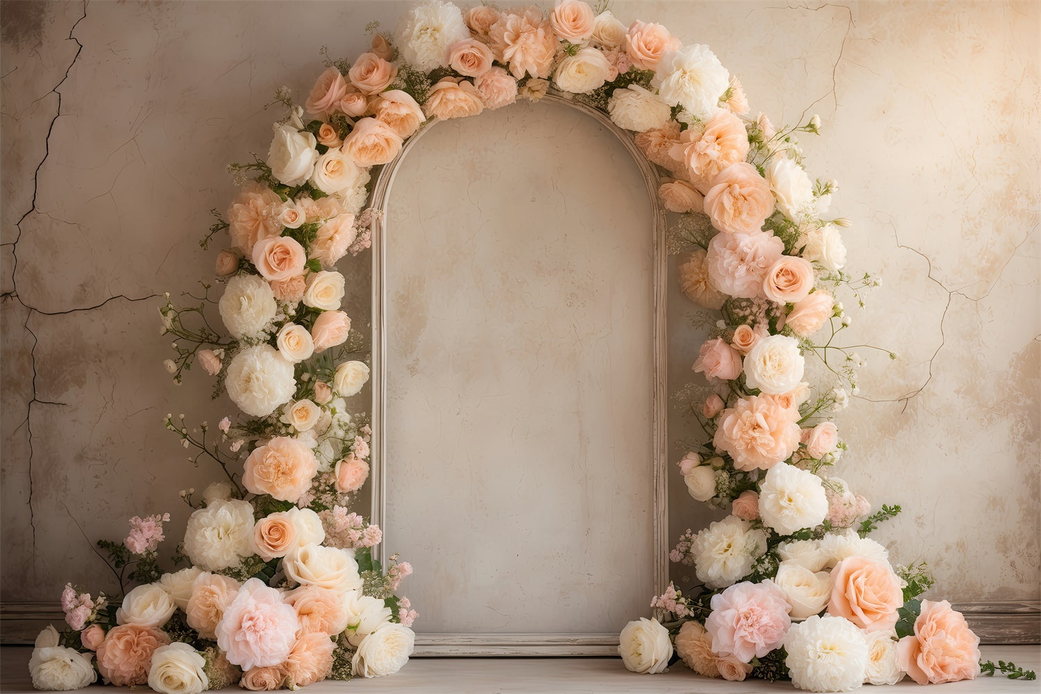 Floral Backdrop Photography Elegant Rose Arch Wedding Backdrop BRP2-79