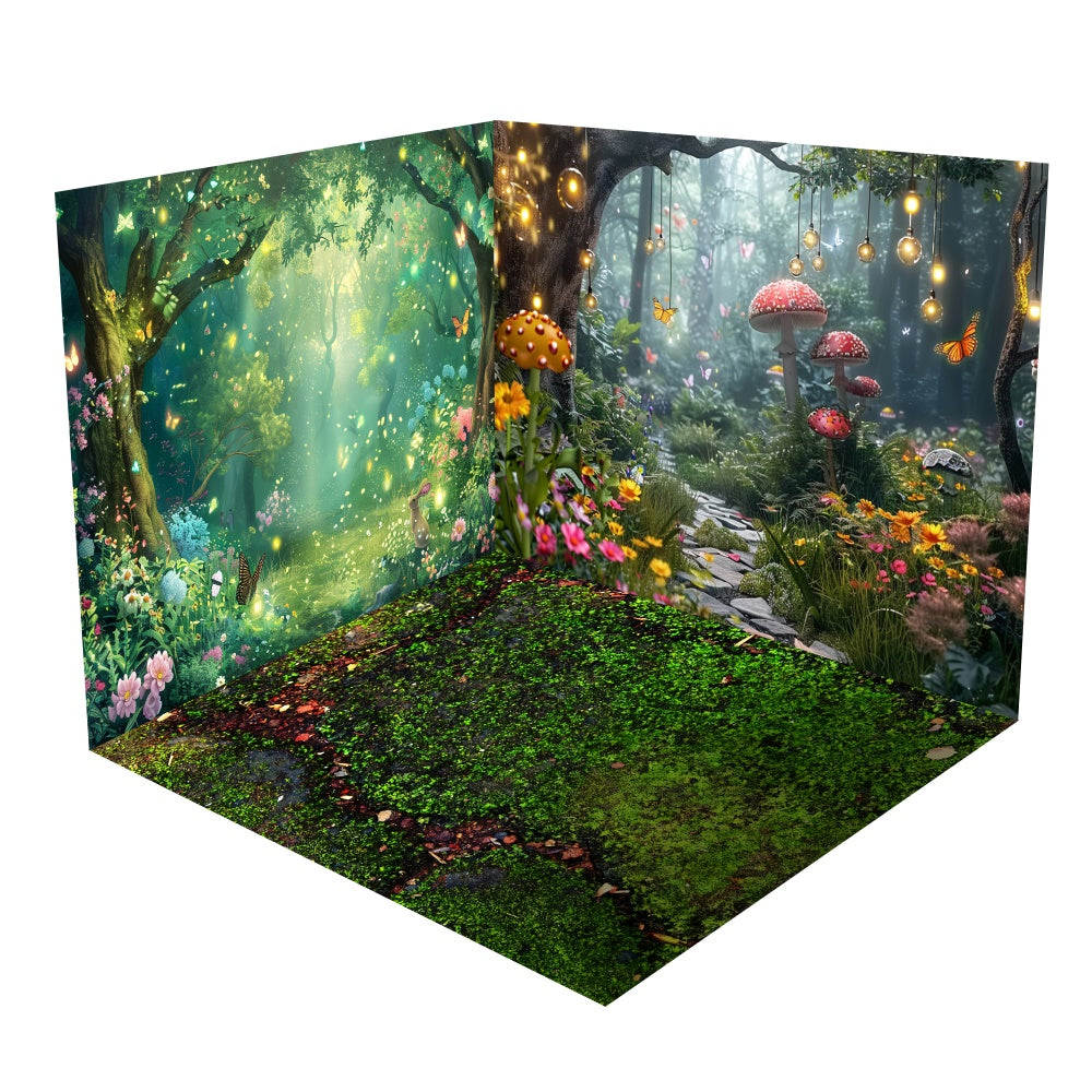 Dreamy Butterfly Garden Magic Backdrop Room Set BRP2-8