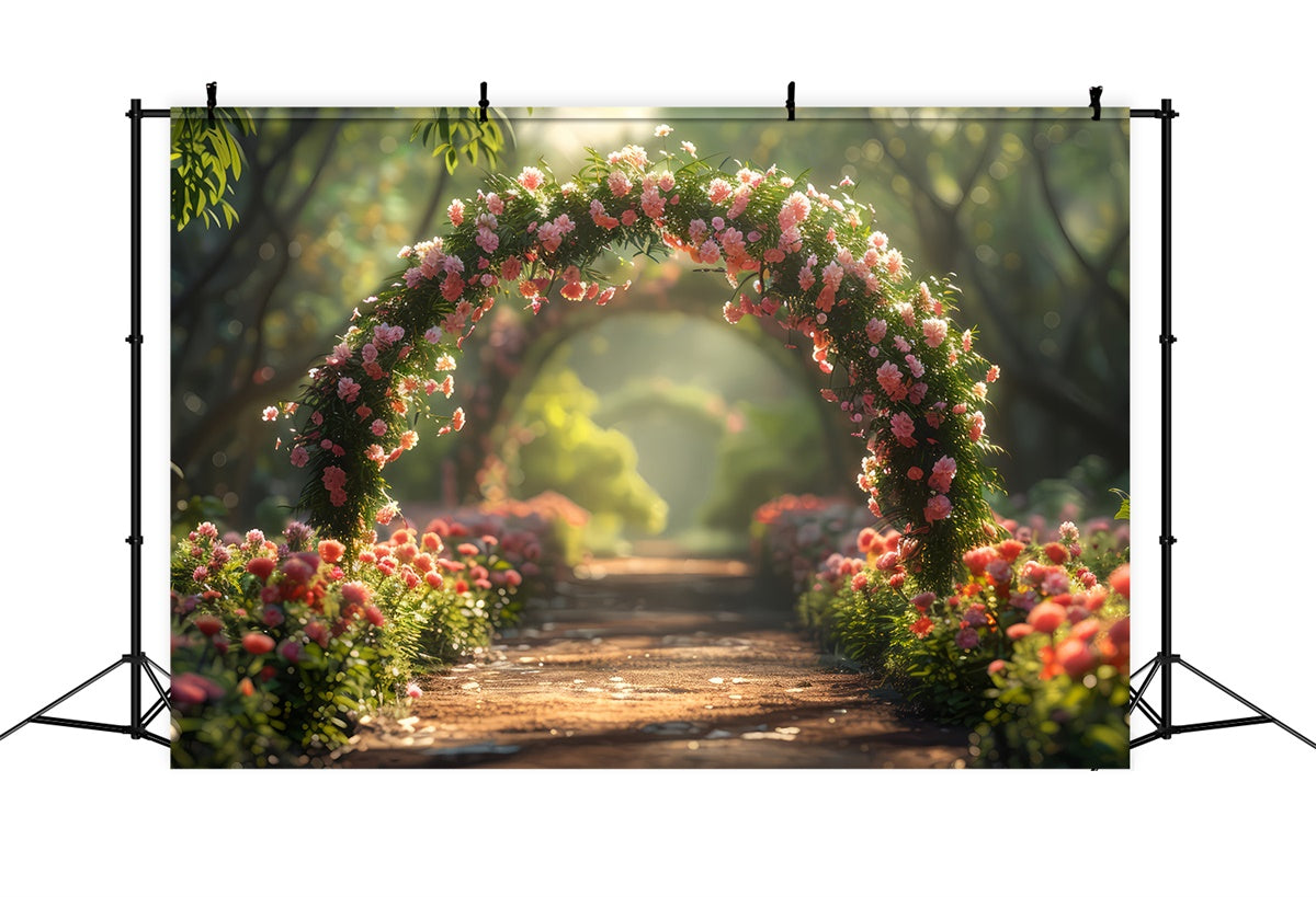 Flower Photography Backdrop Spring Bloom Floral Path Backdrop BRP2-86