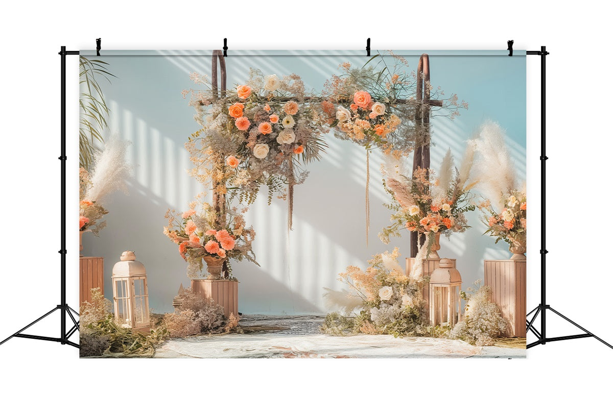 Floral Photo Backdrop Enchanted Floral Garden Arch Backdrop BRP2-92