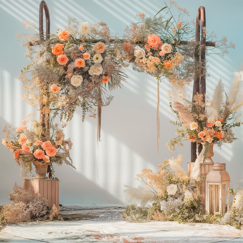 Floral Photo Backdrop Enchanted Floral Garden Arch Backdrop BRP2-92