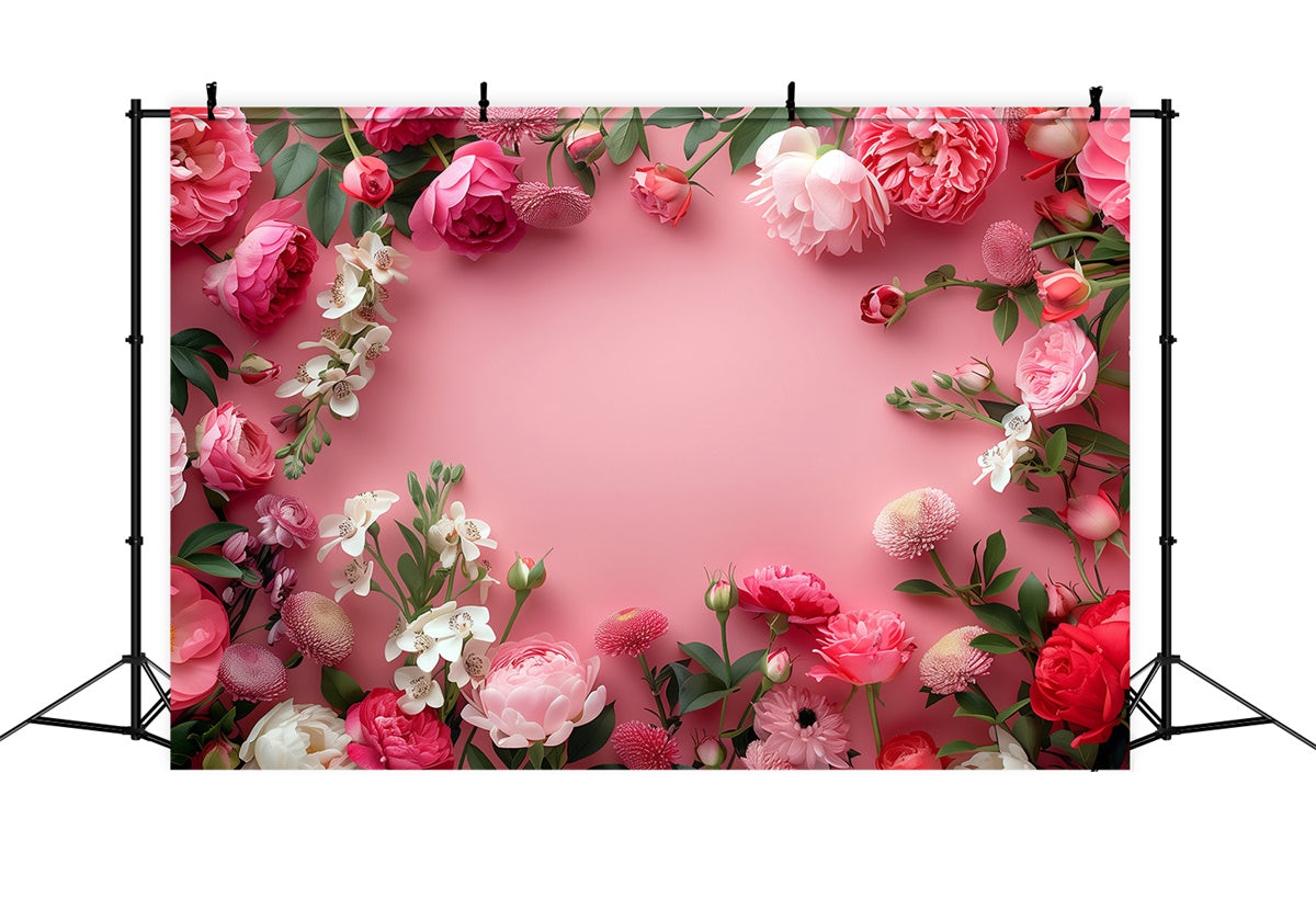 Flower Wall Backdrop Delicate Peonies Rose Blush Backdrop BRP2-98