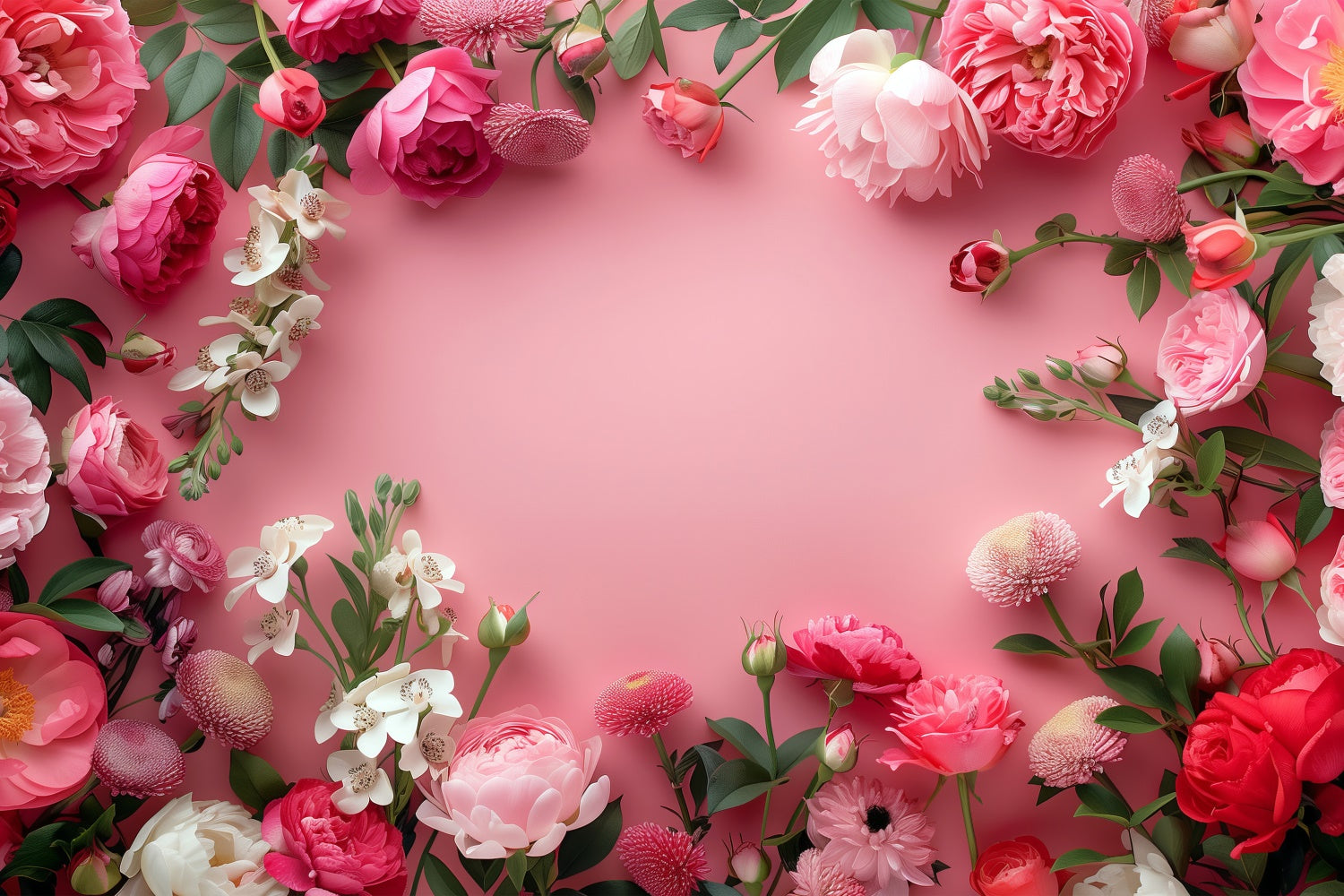 Flower Wall Backdrop Delicate Peonies Rose Blush Backdrop BRP2-98