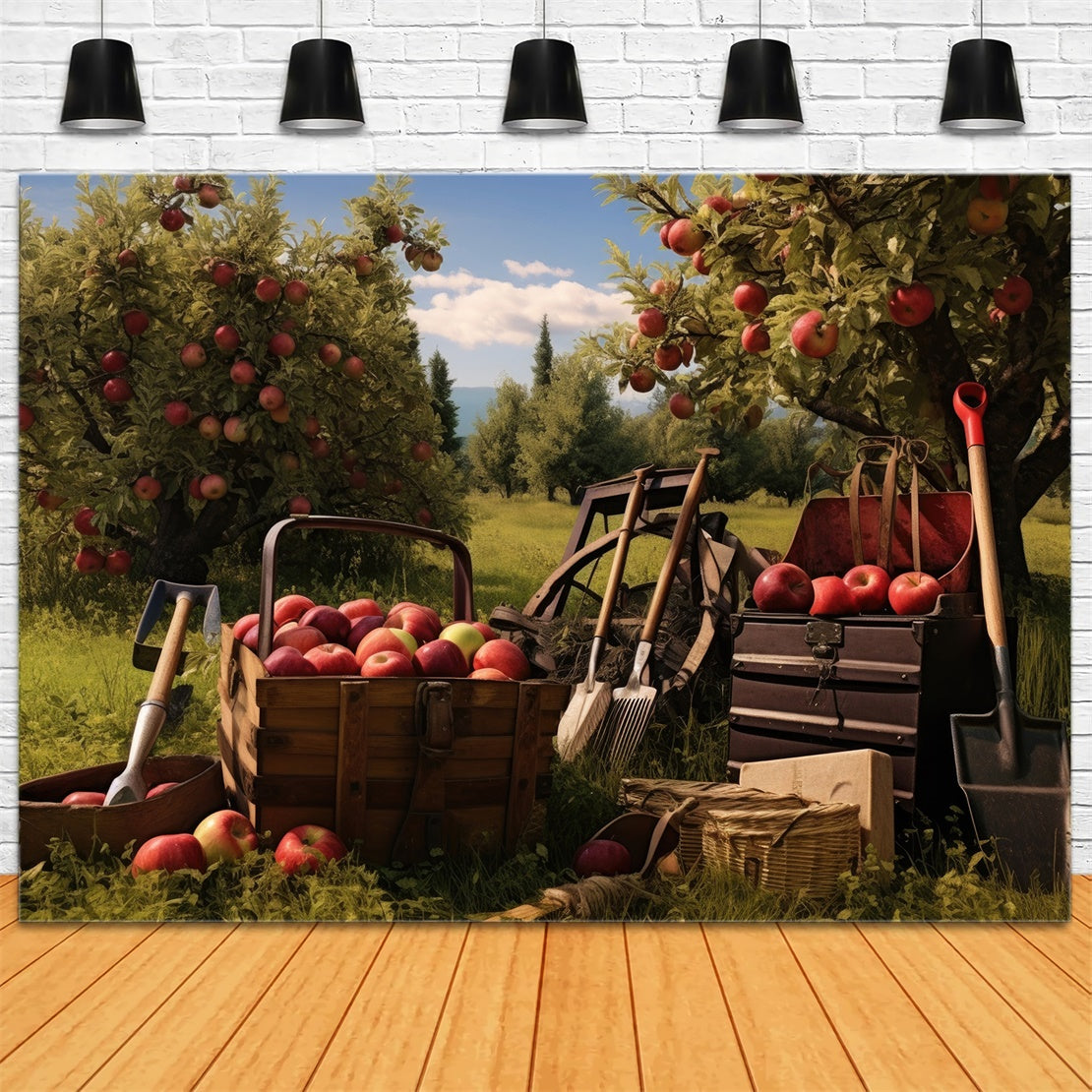 Autumn Apple Tree Harvest Backdrop for Photography BRP7-104