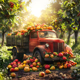 Autumn Car Apple Harvest Photography Backdrop BRP7-110