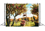 Autumn Outdoor Forest Red Apple Orchard Backdrop BRP7-111