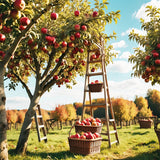 Autumn Outdoor Forest Red Apple Orchard Backdrop BRP7-111