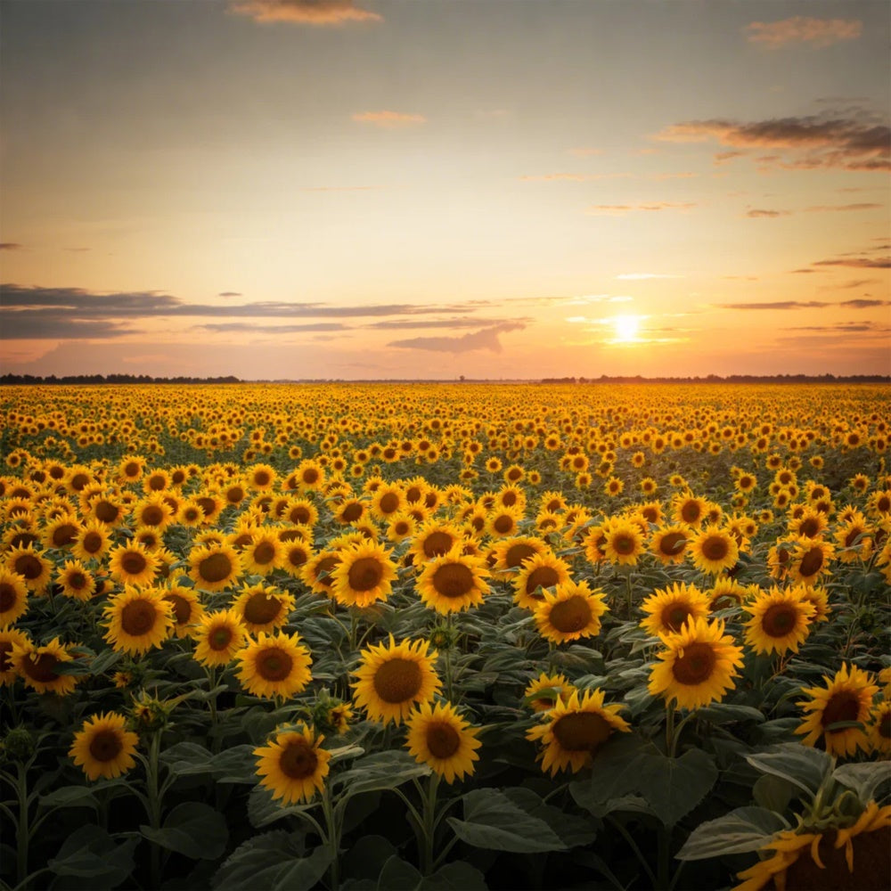 Autumn Sunflower Sunset Photography Backdrop BRP7-118