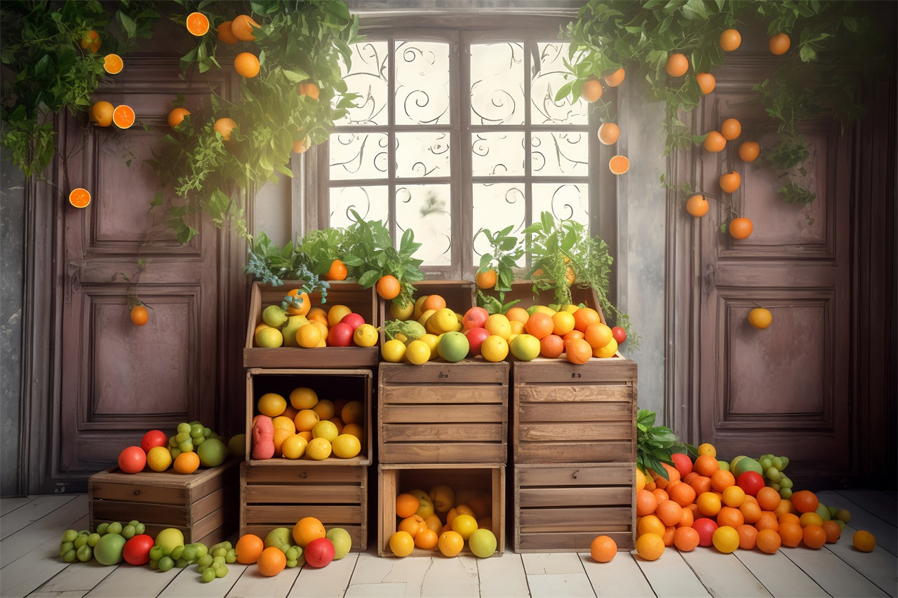 Autumn Orange Tree Room Photography Backdrop BRP7-123