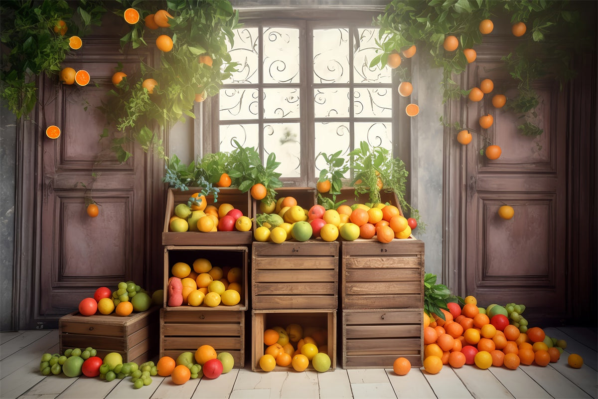 Autumn Orange Tree Room Photography Backdrop BRP7-123