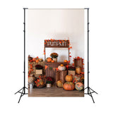 Autumn Pumpkin Stand Maple Leaves Photography Backdrop BRP7-133