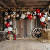 Black White Golden Balloon Barn Autumn Backdrop BRP7-148